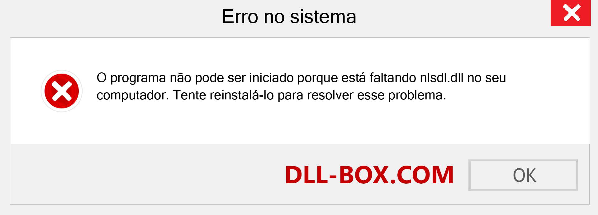 Arquivo nlsdl.dll ausente ?. Download para Windows 7, 8, 10 - Correção de erro ausente nlsdl dll no Windows, fotos, imagens